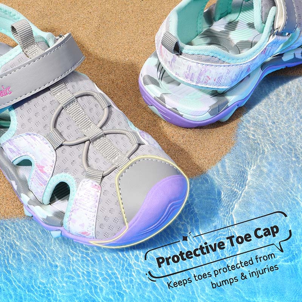 Summer Outdoor Athletic Sport Sandals - LIGHT GREY PURPLE - 2